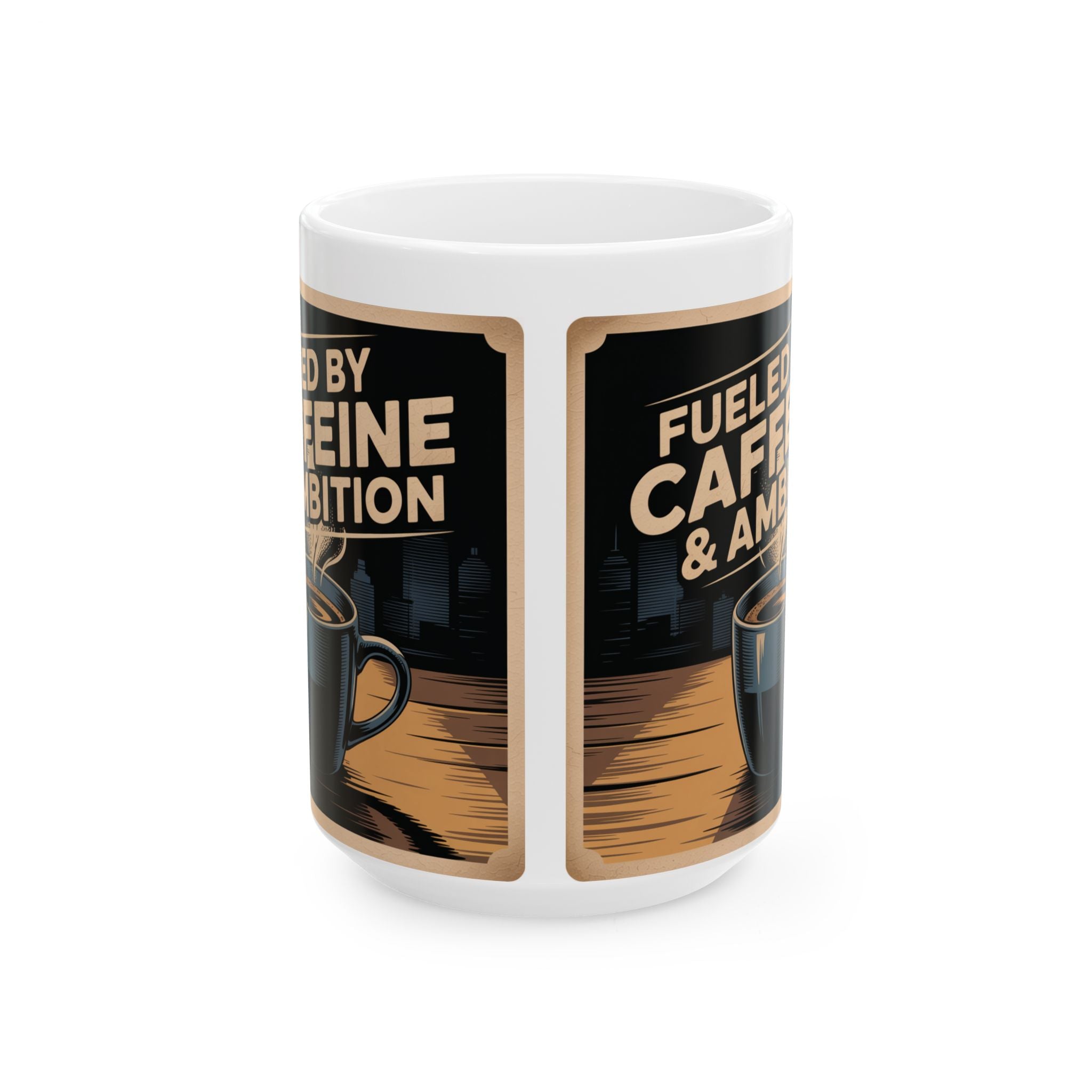 Fuel Your Ambition Ceramic Mug - Coffee Lover Gift, Motivational Mug, Unique Kitchen Decor, Birthday Gift, Caffeine Enthusiast