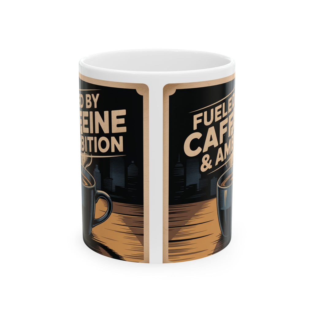 Fuel Your Ambition Ceramic Mug - Coffee Lover Gift, Motivational Mug, Unique Kitchen Decor, Birthday Gift, Caffeine Enthusiast