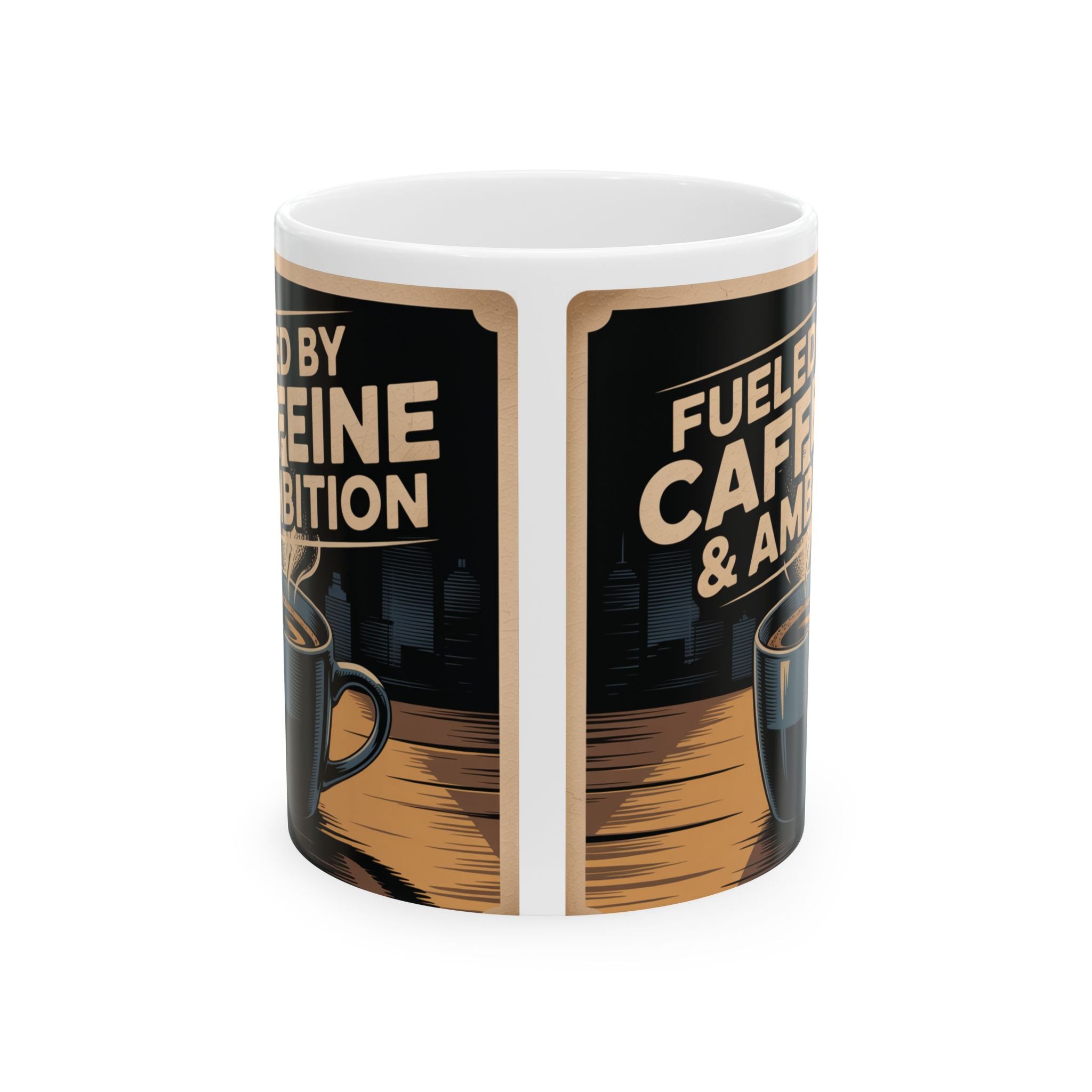 Fuel Your Ambition Ceramic Mug - Coffee Lover Gift, Motivational Mug, Unique Kitchen Decor, Birthday Gift, Caffeine Enthusiast